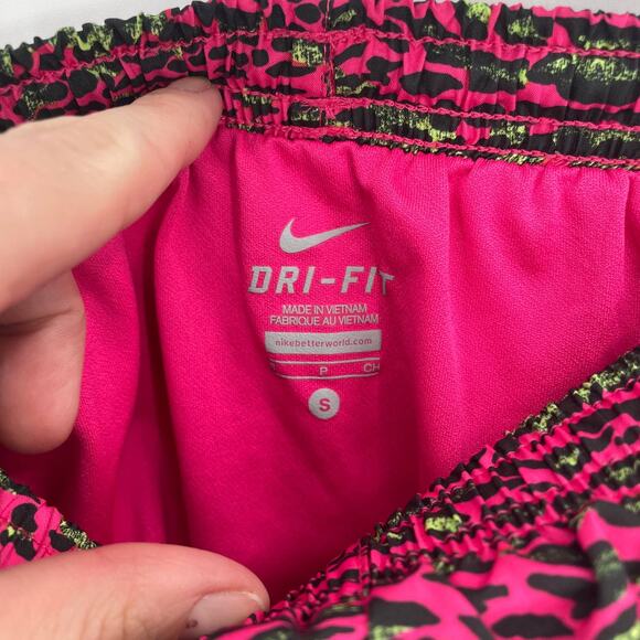 Nike Leopard Print Pink Dri Fit Shorts // S - Picture 5 of 12